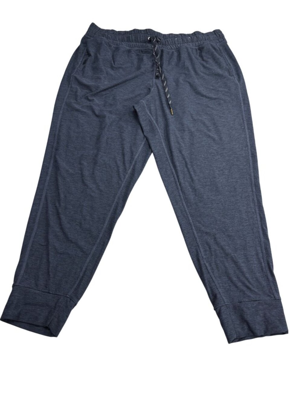 FLX Mens XL Navy Blue Joggers Recycled Polyester Spandex Elastic Waist Drawstrin